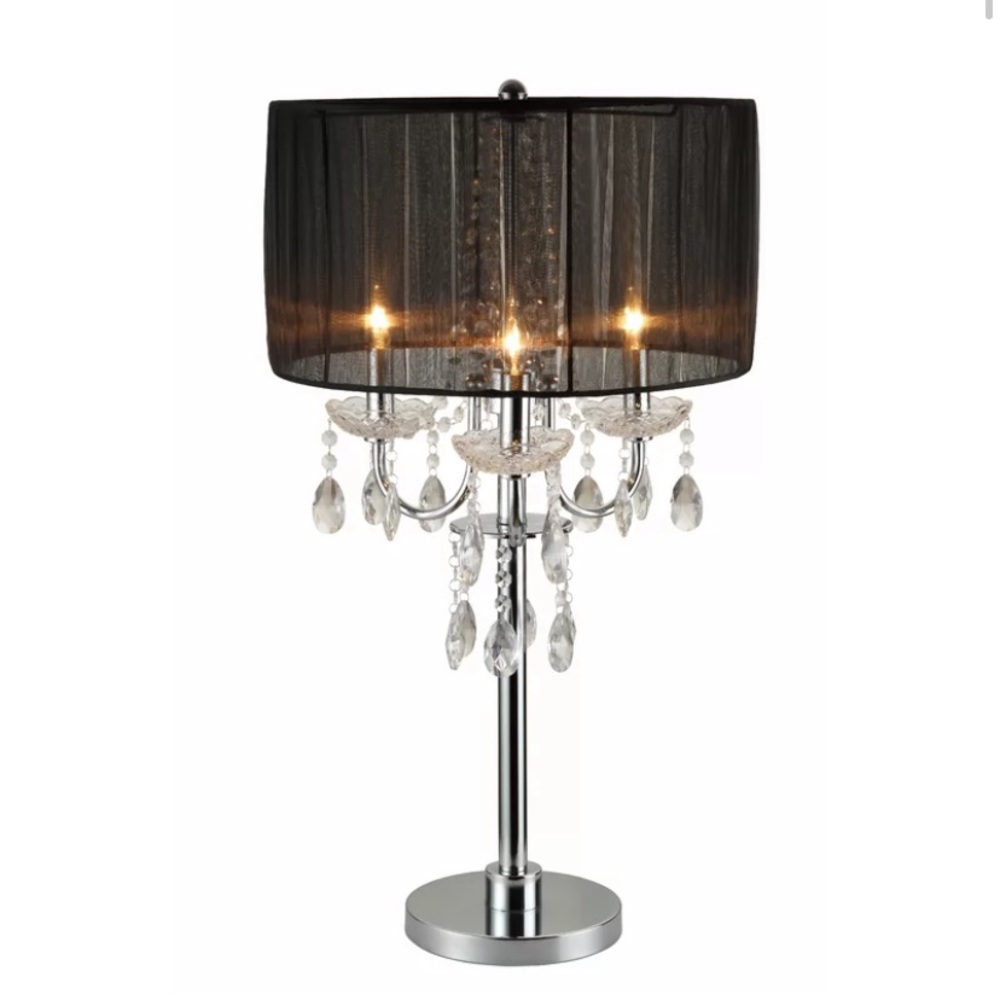 Chandelier touch table lamp 29”